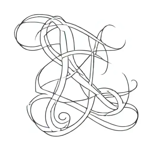 minimalist chris brown initial tattoo design idea