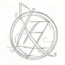 minimalist chris brown initial tattoo design idea