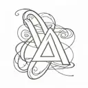 minimalist chris brown initial tattoo design idea