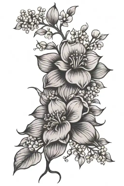 lilac tattoo design idea