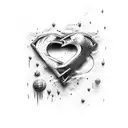 Kryptonit, Herz, Amulett, Liebe tattoo design idea