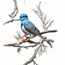 scientific illustration of a passenger pigeon on a white oak branch with leaves and acorns tattoo design idea