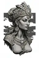 inanna statue bust sculpture tattoo design idea