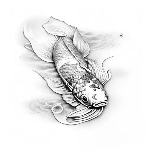 koi fish  tattoo design idea