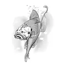 koi fish  tattoo design idea