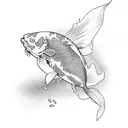 koi fish  tattoo design idea