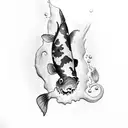 koi fish  tattoo design idea