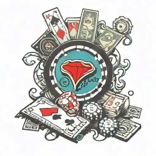casino and money   tattoo design idea