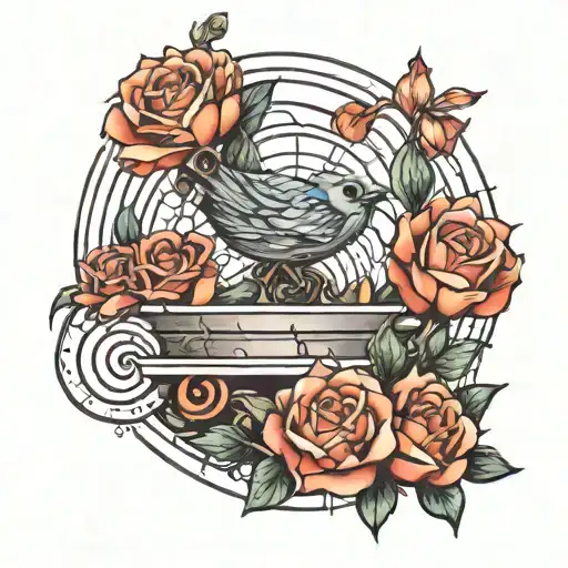 quiet steps confidently towards the dream tattoo design idea