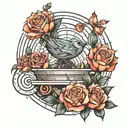 quiet steps confidently towards the dream tattoo design idea