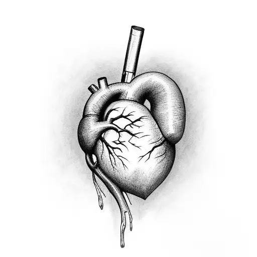 Crying Heart tattoo design idea