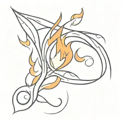 flame Naples tattoo design idea