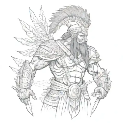 West Indian warrior tattoo design idea