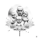 family in italian tattoo design idea