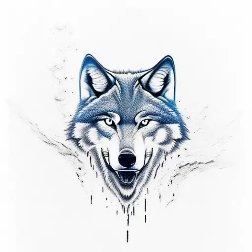 I want a tattoo of a wolf's head in a realistic style. The wolf should have sharp teeth and piercing eyes. The tattoo sh tattoo design idea
