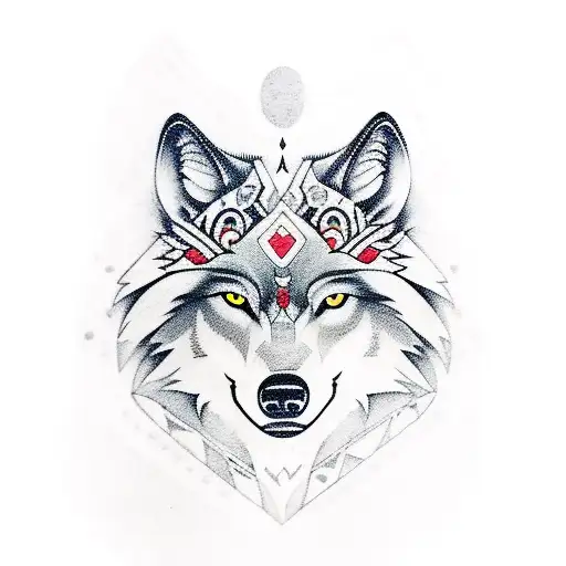 the wolf from the witcher tattoo design idea