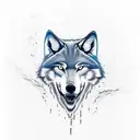 I want a tattoo of a wolf's head in a realistic style. The wolf should have sharp teeth and piercing eyes. The tattoo sh tattoo design idea