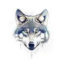 I want a tattoo of a wolf's head in a realistic style. The wolf should have sharp teeth and piercing eyes. The tattoo sh tattoo design idea