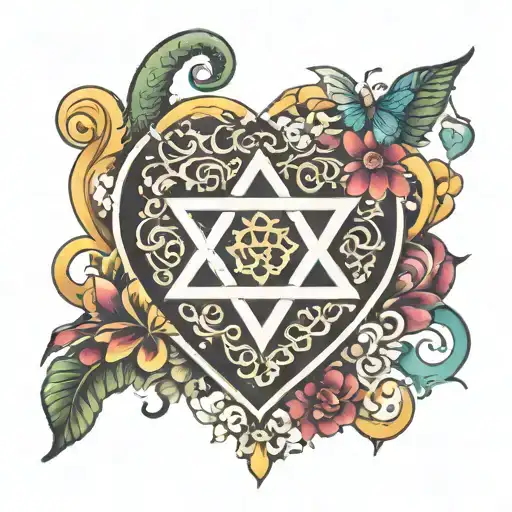 Jewish love tattoo design idea