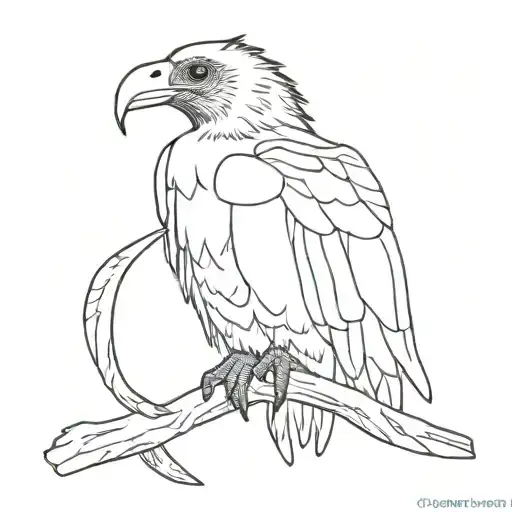 vulture tattoo design idea