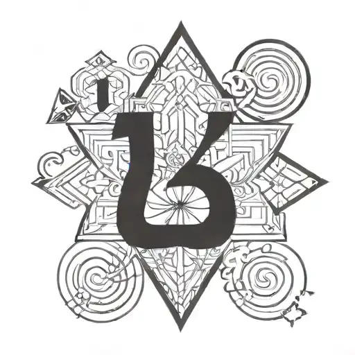 Incorporate the numbers 7 and 11 in a creative way to symbolize luck and spiritual alignment tattoo design idea