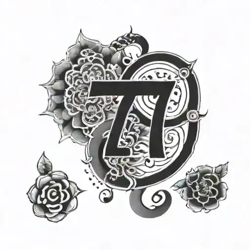Incorporate the numbers 7 and 11 in a creative way to symbolize luck and spiritual alignment tattoo design idea