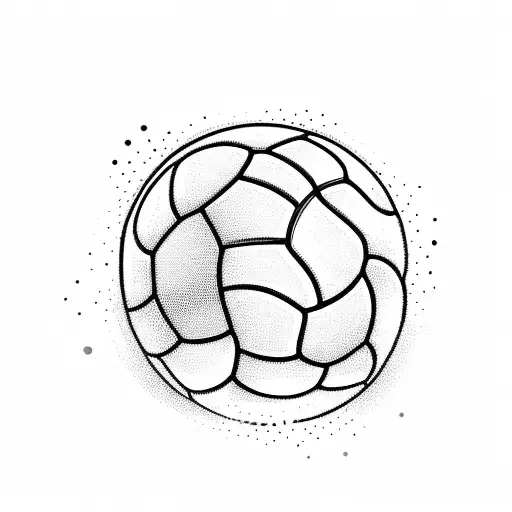 Volleyball player spiking a ball tattoo design idea