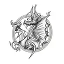 welsh dragon tattoo design idea