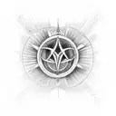 Divine wisdom symbol merging with an eternal soulmate tattoo design idea