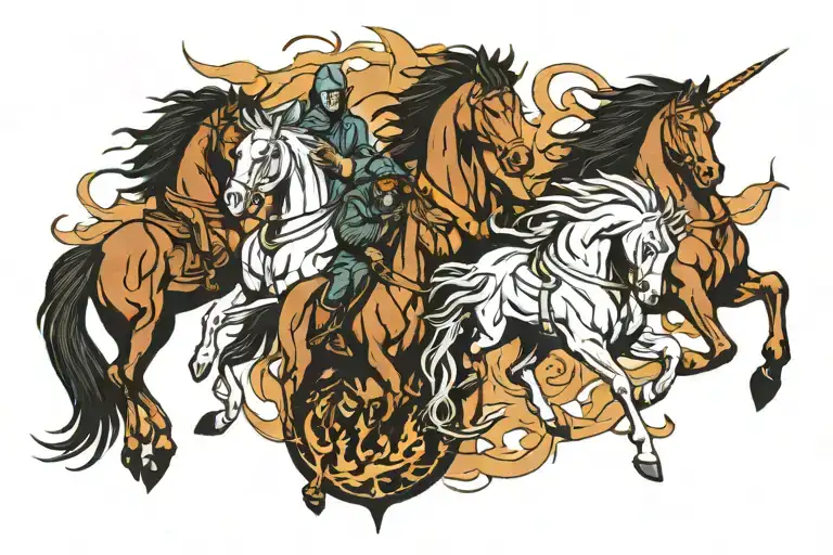 four horseman of the apocalypse  tattoo design idea