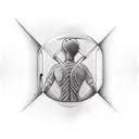 hourglass with man inside trying to escape but he's trapped tattoo design idea