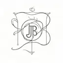 logo With initials J R D  tattoo design idea