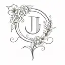 logo With initials J R D  tattoo design idea