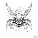Hollow knight Ghost  tattoo design idea