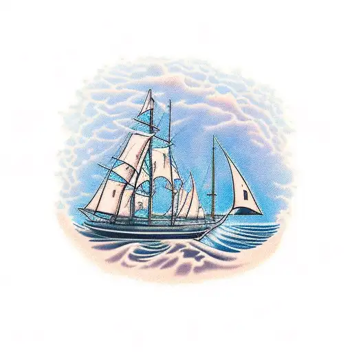 twelve apostles, Great ocean Road, Asutralia. Big sailboat in the ocean. coral reef. meremaid. kangaroo. "it is good" tattoo design idea
