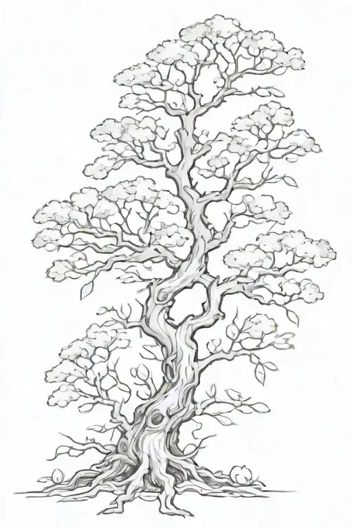 poison tree tattoo design idea