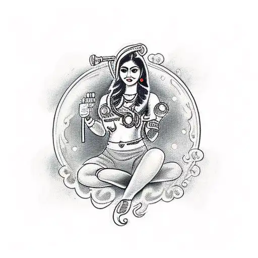 Name  "VASUDHA" with stethoscope and love shape  tattoo design idea