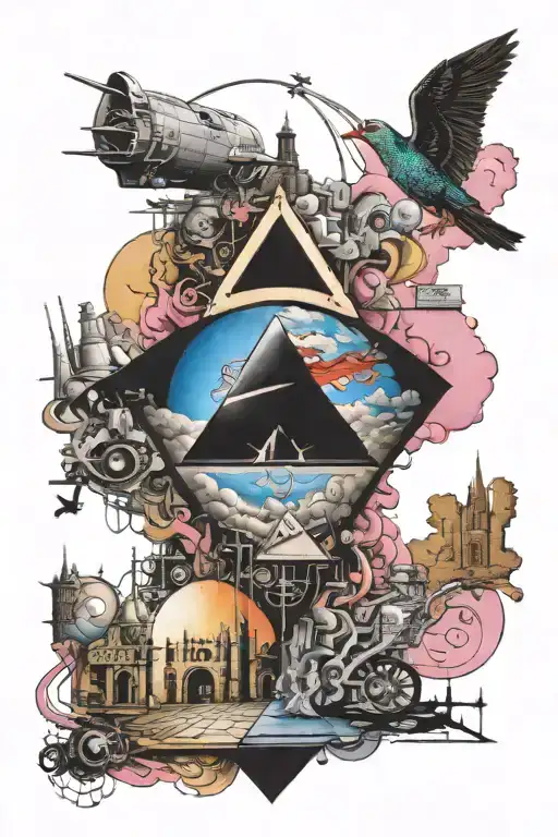 Pink Floyd album covers tattoo design idea