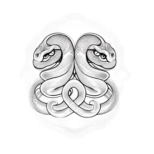 snake with two heads,  kind of gemini alike.  tattoo design idea