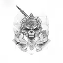 russian solider tattoo design idea