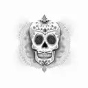 Mexican sugar skull tattoo design idea