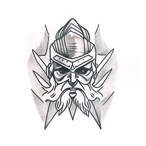 giant with witcher tattoo design idea