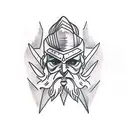 giant with witcher tattoo design idea