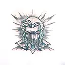 giant with witcher tattoo design idea