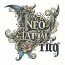 last name written tattoo design idea