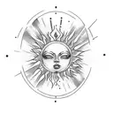 the sun always risee tattoo design idea