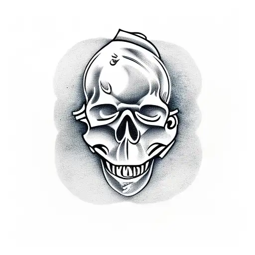 firefighter skull tattoo design idea