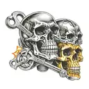 automotive skull wrenches tattoo design idea