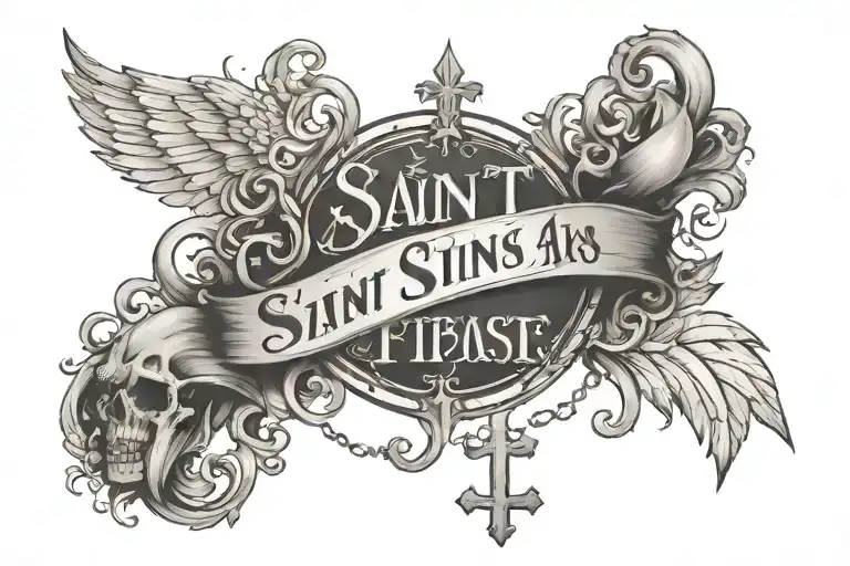 every saint has a past, and every sinner has a future tattoo design idea