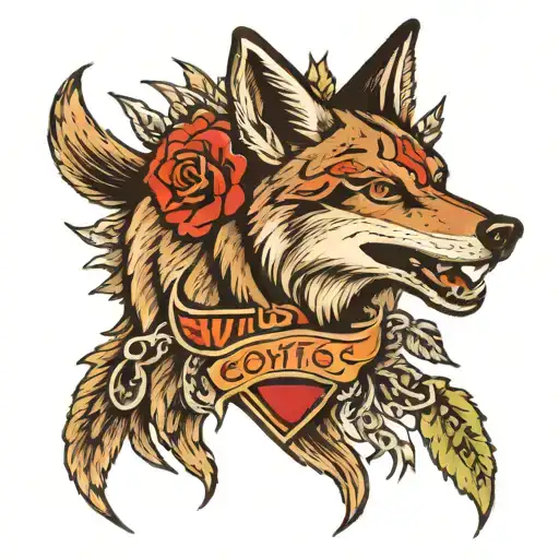 wild coyotes mc tattoo design idea